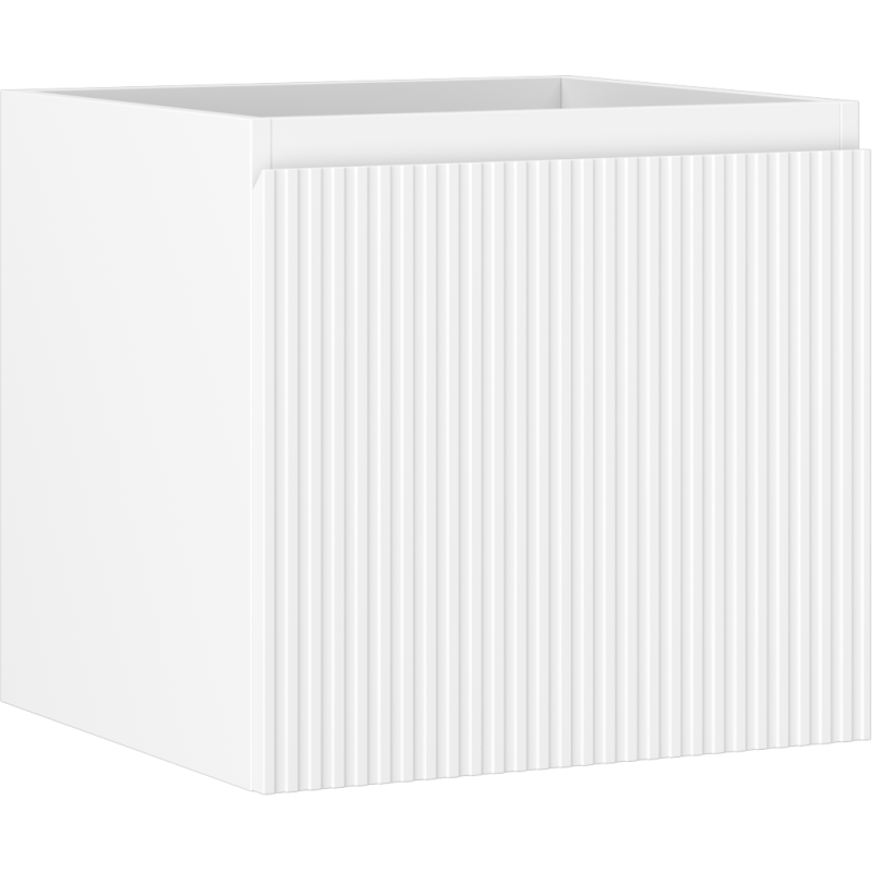 Mexen Rivel bathroom cabinet under sink 50 cm, 1 drawer, grooved, white matte - 91A20-05047-1-BF01