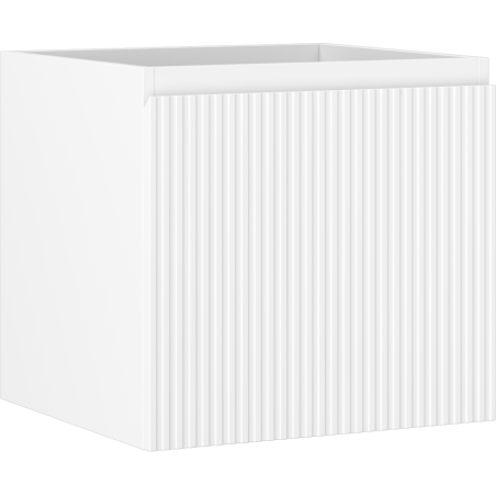 Mexen Rivel bathroom cabinet under sink 50 cm, 1 drawer, grooved, white matte - 91A20-05047-1-BF01