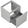 Mexen Rivel bathroom cabinet for sink 50 cm, 1 drawer, grooved, matte gray - 91A20-05047-1-BF62