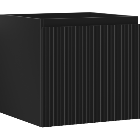 Mexen Rivel bathroom cabinet under sink 50 cm, 1 drawer, grooved, black matte - 91A20-05047-1-BF71