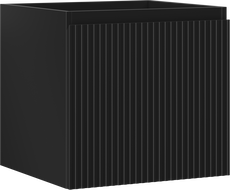 Mexen Rivel bathroom cabinet under sink 50 cm, 1 drawer, grooved, black matte - 91A20-05047-1-BF71