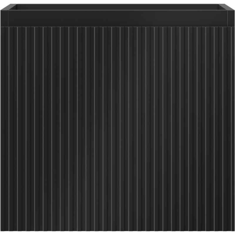 Mexen Rivel bathroom cabinet under washbasin 50 cm, 1 drawer, grooved, black matt - 91A20-05047-1-BF71