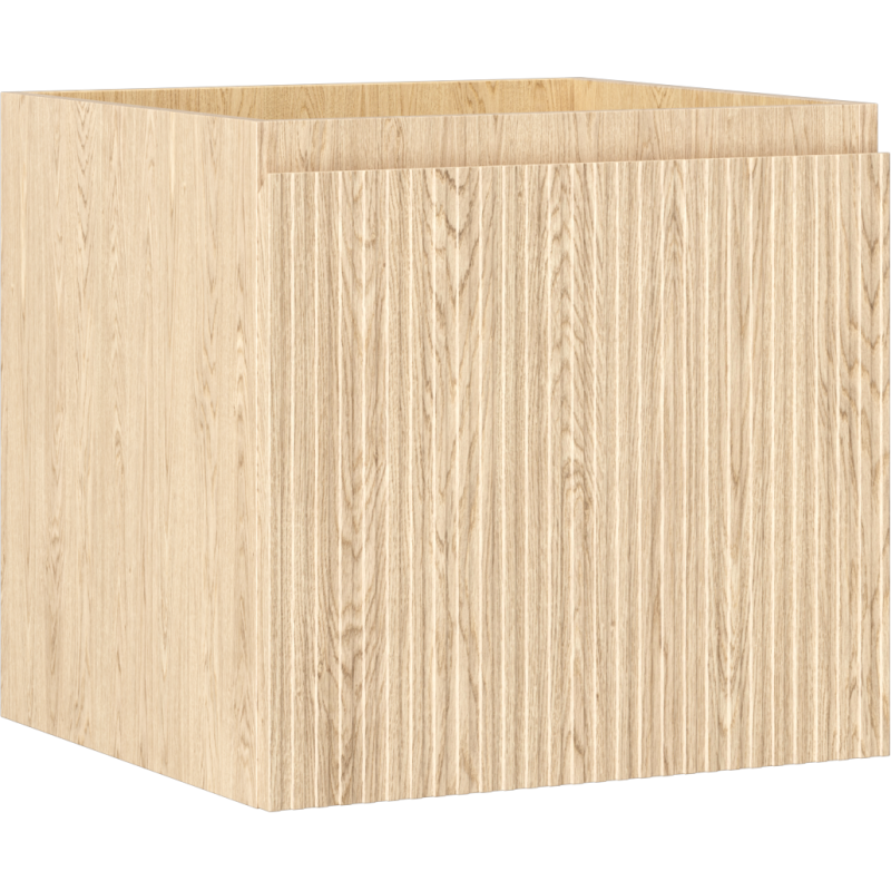 Mexen Rivel bathroom cabinet for a washbasin 50 cm, 1 drawer, fluted, oak - 91A20-05047-1-BF81