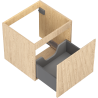 Mexen Rivel bathroom cabinet under-sink 50 cm, 1 drawer, grooved, oak - 91A20-05047-1-BF81