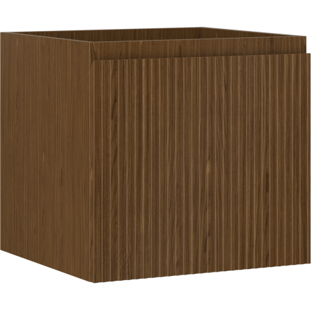 Mexen Rivel bathroom cabinet for washbasin 50 cm, 1 drawer, grooved, walnut - 91A20-05047-1-BF86