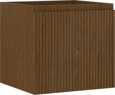 Mexen Rivel bathroom cabinet for washbasin 50 cm, 1 drawer, grooved, walnut - 91A20-05047-1-BF86