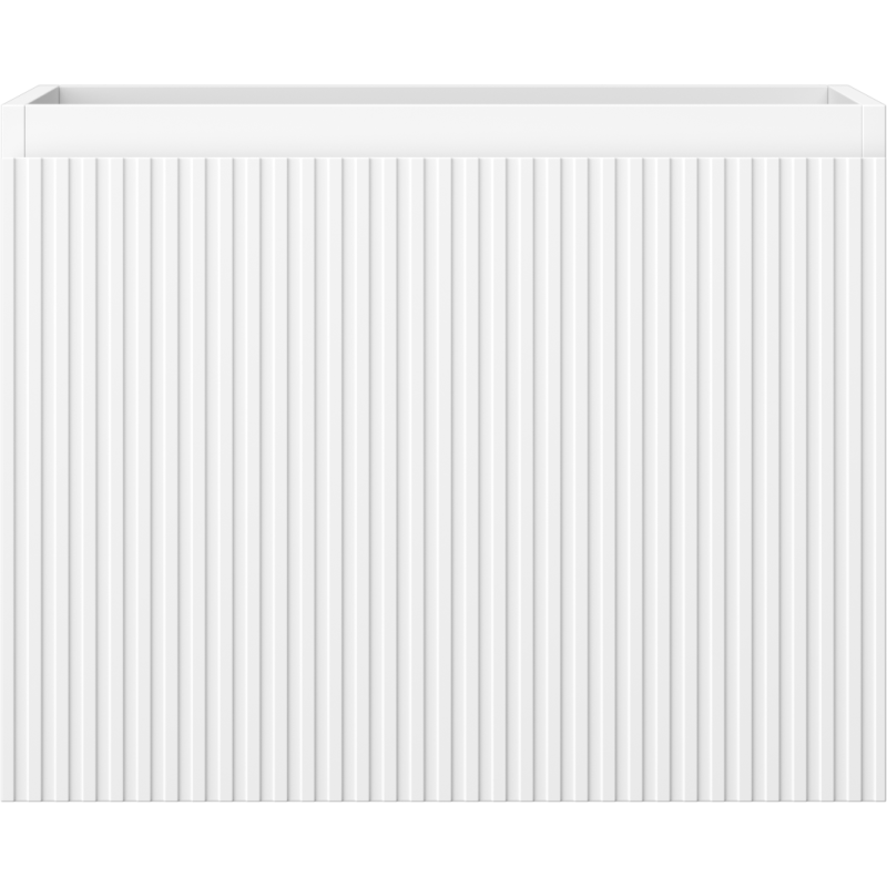 Mexen Rivel bathroom cabinet under washbasin 60 cm, 1 drawer, grooved, white matte - 91A20-06047-1-BF01