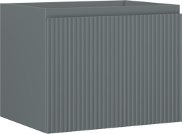 Mexen Rivel bathroom cabinet under washbasin 60 cm, 1 drawer, ribbed, matte graphite - 91A20-06047-1-BF66
