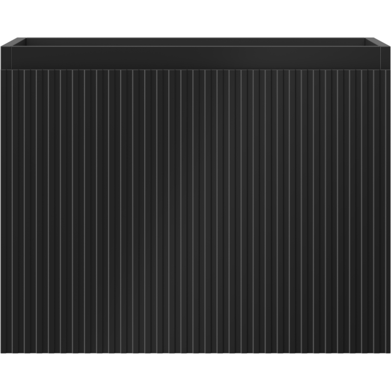 Mexen Rivel bathroom cabinet under sink 60 cm, 1 drawer, grooved, black matte - 91A20-06047-1-BF71