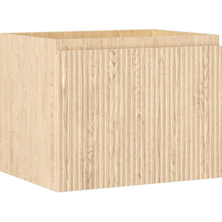 Mexen Rivel bathroom cabinet for washbasin 60 cm, 1 drawer, grooved, oak - 91A20-06047-1-BF81