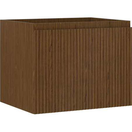 Mexen Rivel bathroom cabinet under sink 60 cm, 1 drawer, fluted, walnut - 91A20-06047-1-BF86