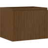 Mexen Rivel bathroom cabinet for washbasin 60 cm, 1 drawer, grooved, walnut - 91A20-06047-1-BF86