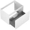 Mexen Rivel bathroom cabinet for a sink 70 cm, 1 drawer, grooved, matte white - 91A20-07047-1-BF01