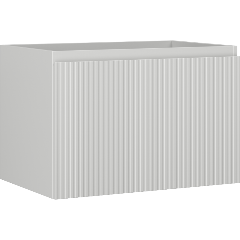 Mexen Rivel bathroom cabinet under sink 70 cm, 1 drawer, grooved, gray matte - 91A20-07047-1-BF62