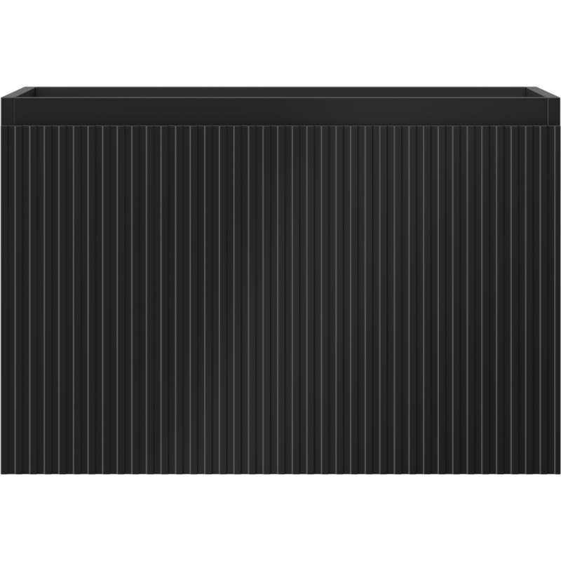 Mexen Rivel bathroom cabinet for washbasin 70 cm, 1 drawer, grooved, black matte - 91A20-07047-1-BF71