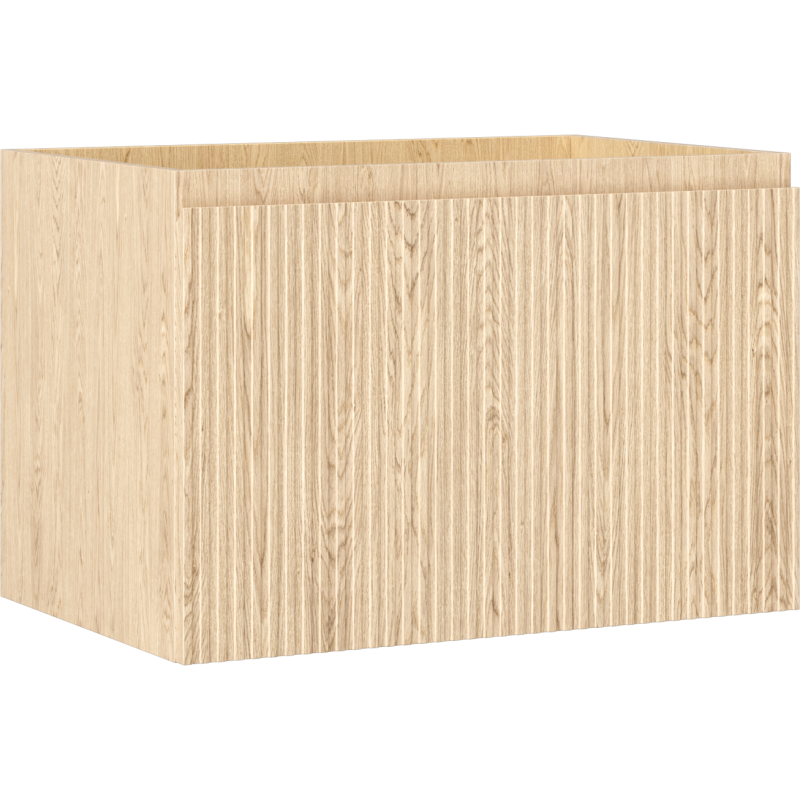 Mexen Rivel 70 cm Bathroom Cabinet, 1 Drawer, Fluted, Oak - 91A20-07047-1-BF81