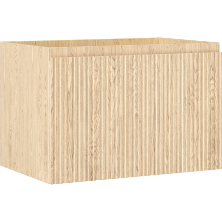 Mexen Rivel 70 cm Bathroom Cabinet, 1 Drawer, Fluted, Oak - 91A20-07047-1-BF81