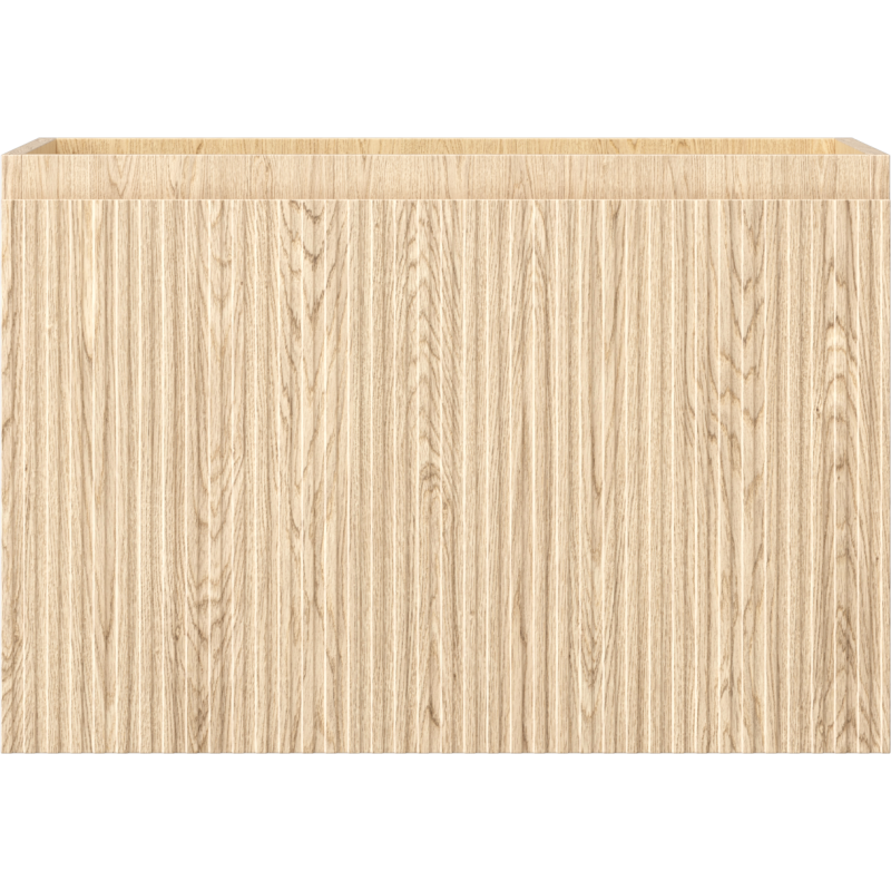 Mexen Rivel 70 cm Bathroom Cabinet, 1 Drawer, Fluted, Oak - 91A20-07047-1-BF81