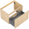 Mexen Rivel bathroom cabinet under the sink 70 cm, 1 drawer, grooved, oak - 91A20-07047-1-BF81