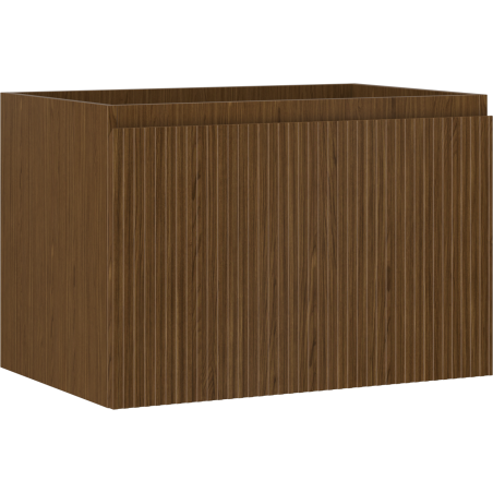 Mexen Rivel bathroom cabinet under washbasin 70 cm, 1 drawer, fluted, walnut - 91A20-07047-1-BF86