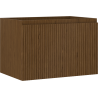 Mexen Rivel bathroom cabinet under washbasin 70 cm, 1 drawer, fluted, walnut - 91A20-07047-1-BF86
