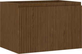 Mexen Rivel bathroom cabinet under washbasin 70 cm, 1 drawer, fluted, walnut - 91A20-07047-1-BF86