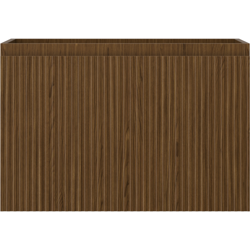 Mexen Rivel bathroom cabinet under sink 70 cm, 1 drawer, fluted, walnut - 91A20-07047-1-BF86