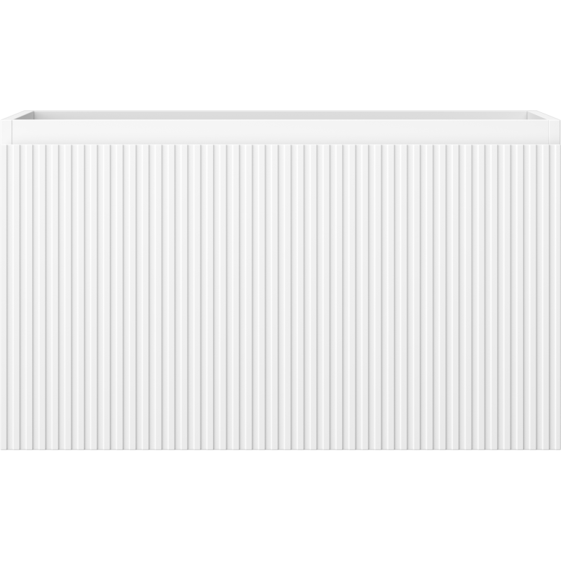 Mexen Rivel bathroom cabinet under sink 80 cm, 1 drawer, grooved, white matt - 91A20-08047-1-BF01