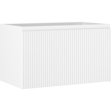Mexen Rivel bathroom vanity cabinet 80 cm, 1 drawer, grooved, white matte - 91A20-08047-1-BF01