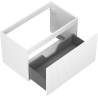Mexen Rivel bathroom vanity cabinet 80 cm, 1 drawer, grooved, white matte - 91A20-08047-1-BF01