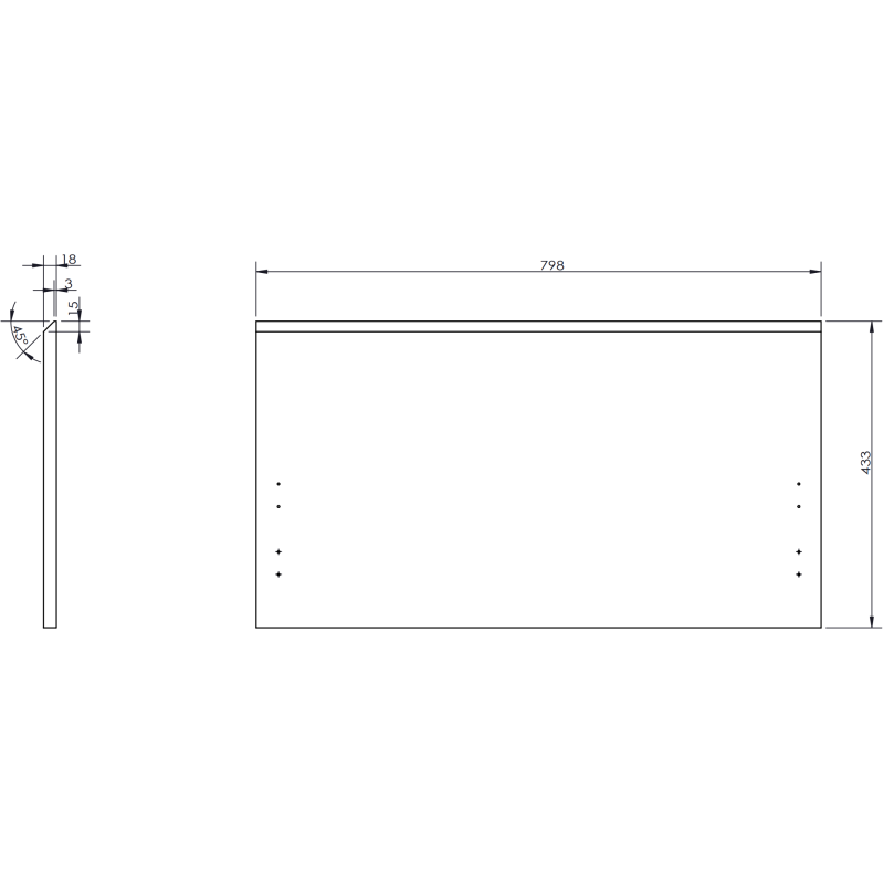 Mexen Rivel bathroom cabinet under sink 80 cm, 1 drawer, grooved, white matt - 91A20-08047-1-BF01