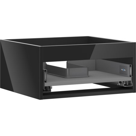 Mexen Box-A basin cabinet carcass 50 cm, 1 drawer, black gloss - 91AX0-0500-235-1-70