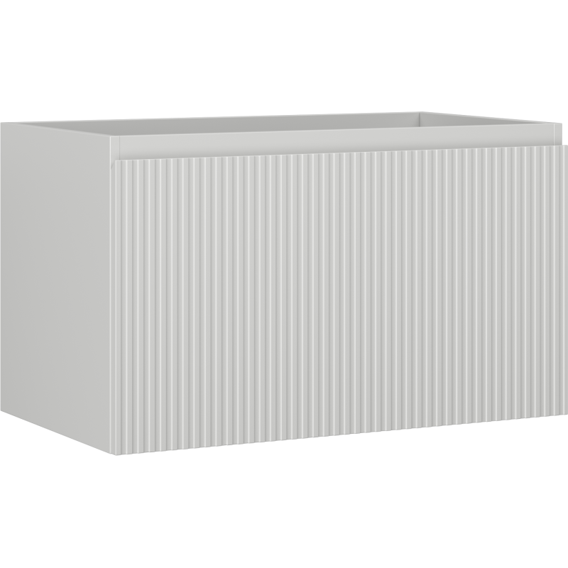Mexen Rivel bathroom cabinet under sink 80 cm, 1 drawer, fluted, matte gray - 91A20-08047-1-BF62