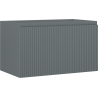 Mexen Rivel bathroom cabinet underwash 80 cm, 1 drawer, grooved, matte graphite - 91A20-08047-1-BF66