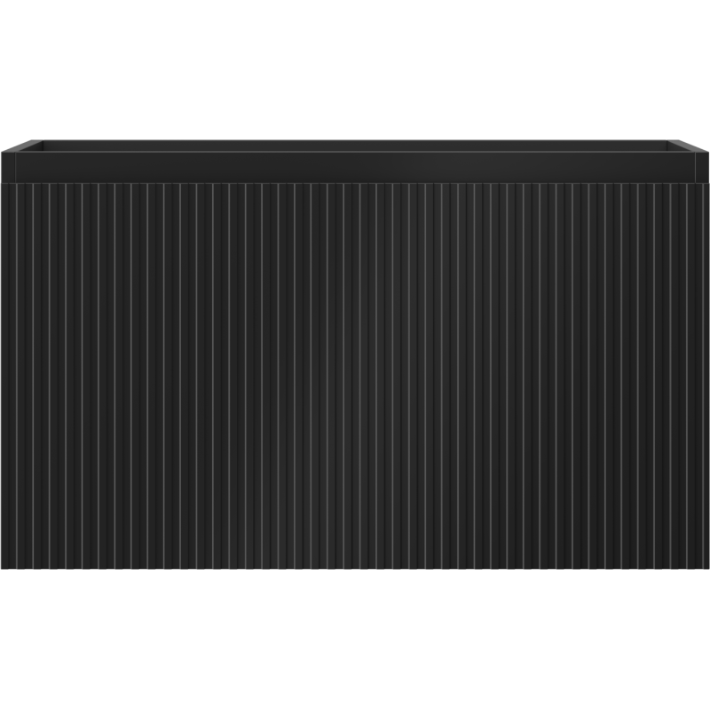 Mexen Rivel bathroom cabinet under sink 80 cm, 1 drawer, grooved, black matte - 91A20-08047-1-BF71