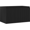 Mexen Rivel bathroom cabinet under sink 80 cm, 1 drawer, grooved, black matte - 91A20-08047-1-BF71