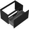 Mexen Rivel bathroom cabinet under sink 80 cm, 1 drawer, grooved, black matte - 91A20-08047-1-BF71