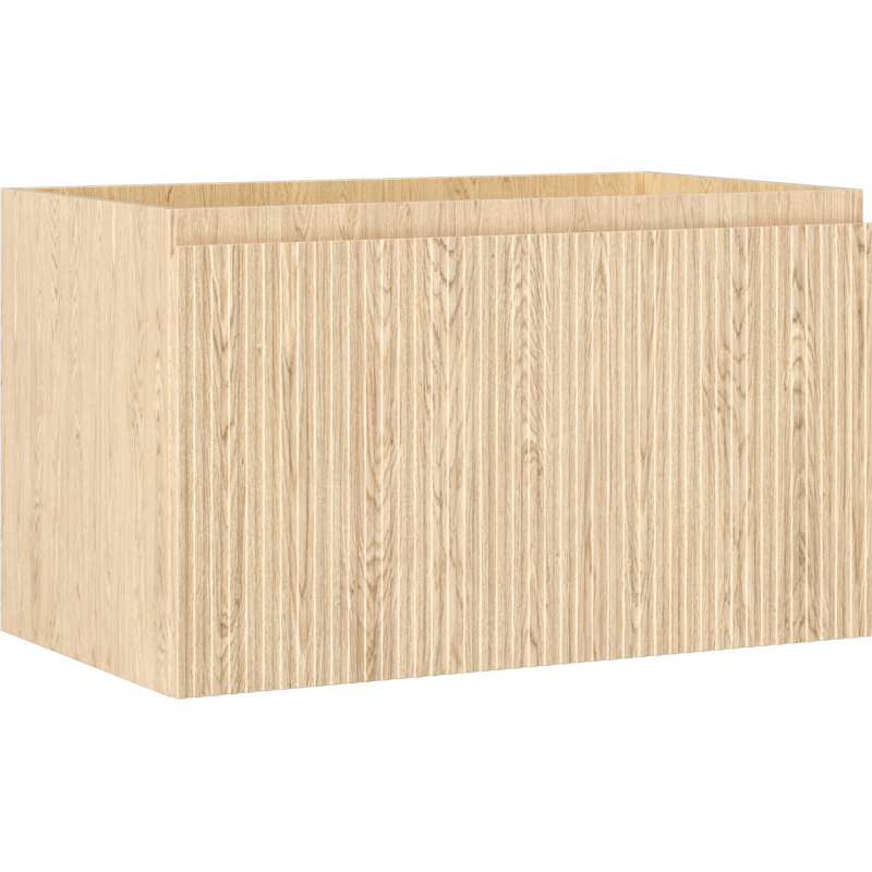 Mexen Rivel bathroom cabinet under-sink 80 cm, 1 drawer, grooved, oak - 91A20-08047-1-BF81
