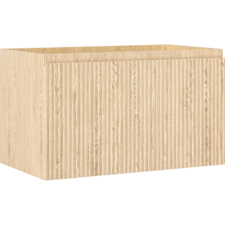 Mexen Rivel bathroom cabinet under-sink 80 cm, 1 drawer, grooved, oak - 91A20-08047-1-BF81
