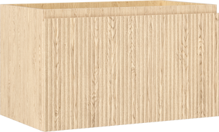 Mexen Rivel bathroom cabinet under-sink 80 cm, 1 drawer, grooved, oak - 91A20-08047-1-BF81