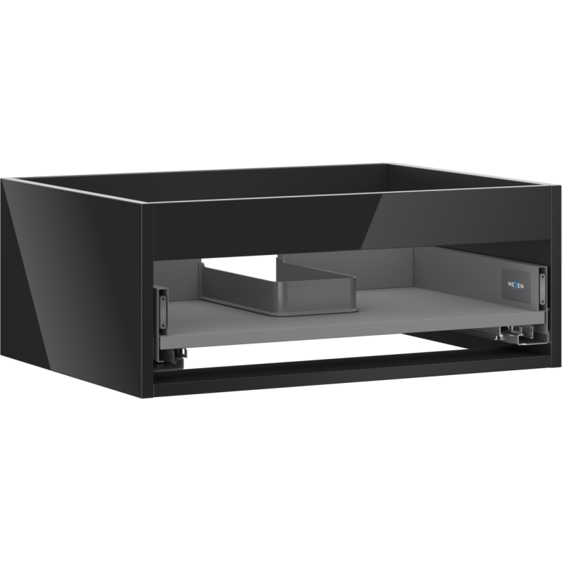 Mexen Box-A 60 cm Vanity Cabinet, 1 Drawer, Black Gloss - 91AX0-0600-235-1-70