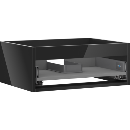 Mexen Box-A 60 cm Vanity Cabinet, 1 Drawer, Black Gloss - 91AX0-0600-235-1-70
