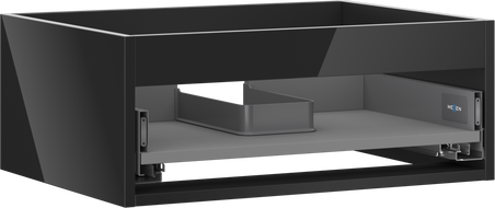 Mexen Box-A 60 cm Vanity Cabinet, 1 Drawer, Black Gloss - 91AX0-0600-235-1-70