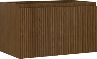 Mexen Rivel bathroom cabinet under-sink 80 cm, 1 drawer, grooved, walnut - 91A20-08047-1-BF86