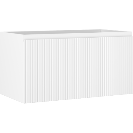 Mexen Rivel bathroom cabinet for washbasin 90 cm, 1 drawer, fluted, white matte - 91A20-09047-1-BF01
