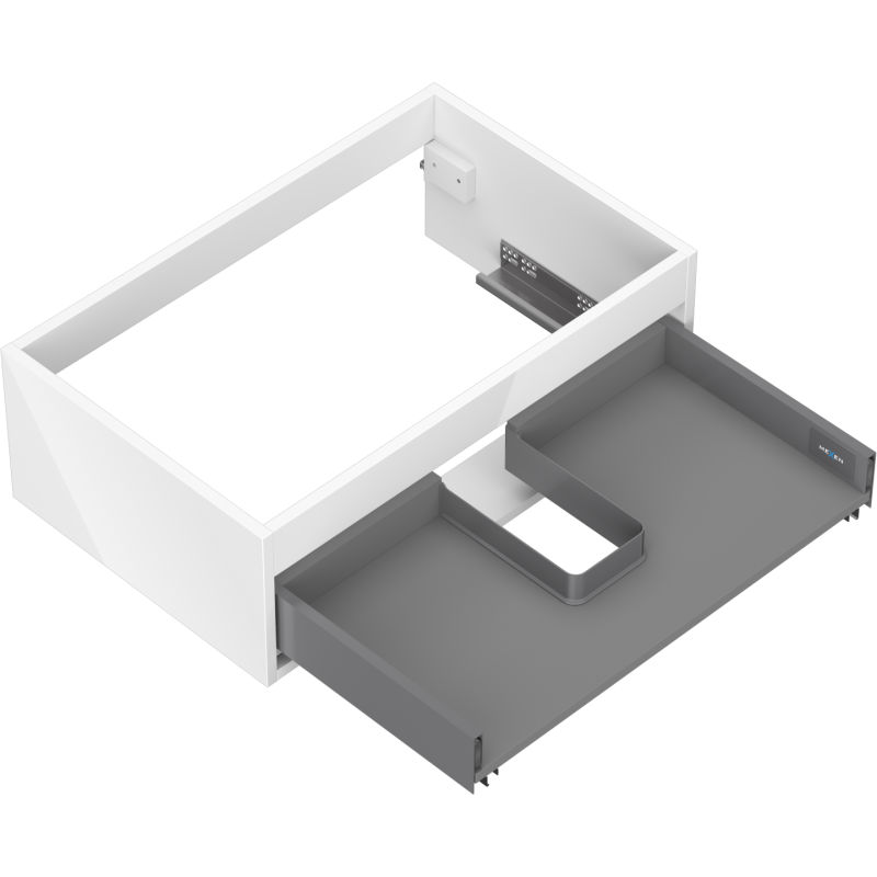 Mexen Box-A Cabinet Unit 70 cm, 1 Drawer, White Gloss - 91AX0-0700-235-1-00