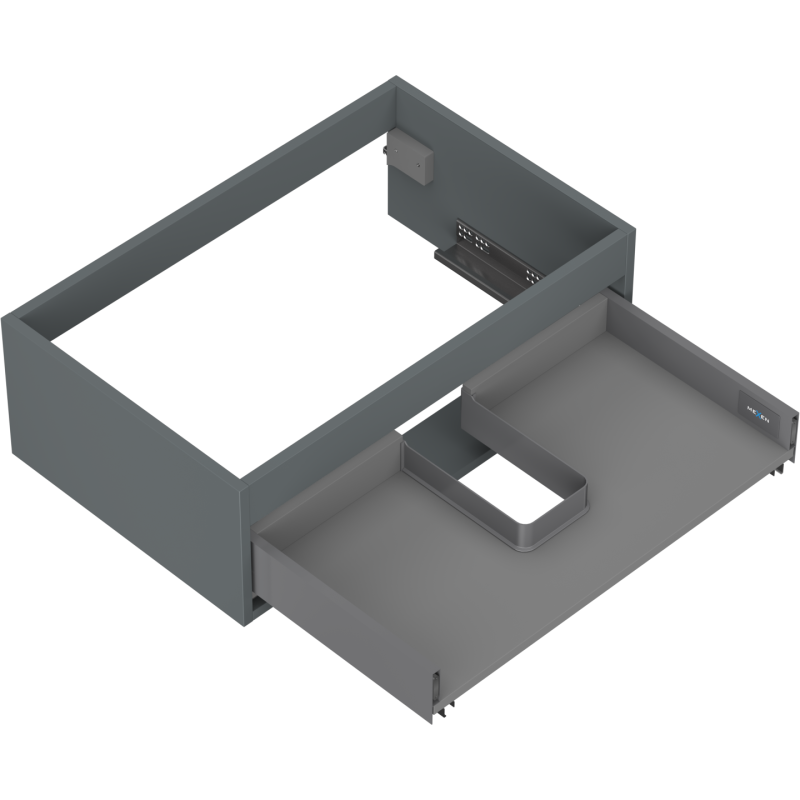 Mexen Box-A Cabinet Unit 70 cm, 1 Drawer, Matte Graphite - 91AX0-0700-235-1-66