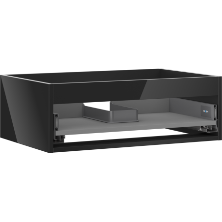 Mexen Box-A cabinet body for washbasin 70 cm, 1 drawer, black gloss - 91AX0-0700-235-1-70