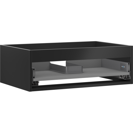 Mexen Box-A vanity cabinet carcass 70 cm, 1 drawer, black matte - 91AX0-0700-235-1-71