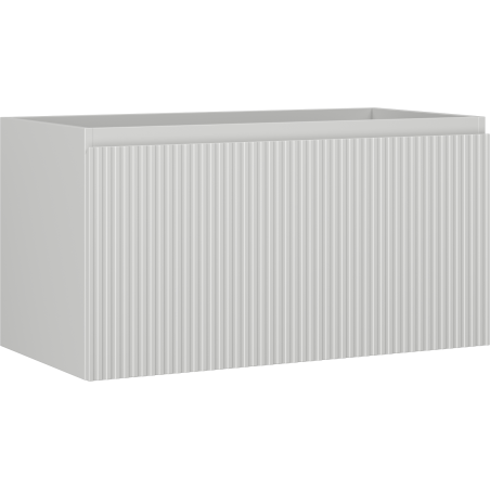 Mexen Rivel bathroom cabinet for under the sink 90 cm, 1 drawer, grooved, gray matte - 91A20-09047-1-BF62